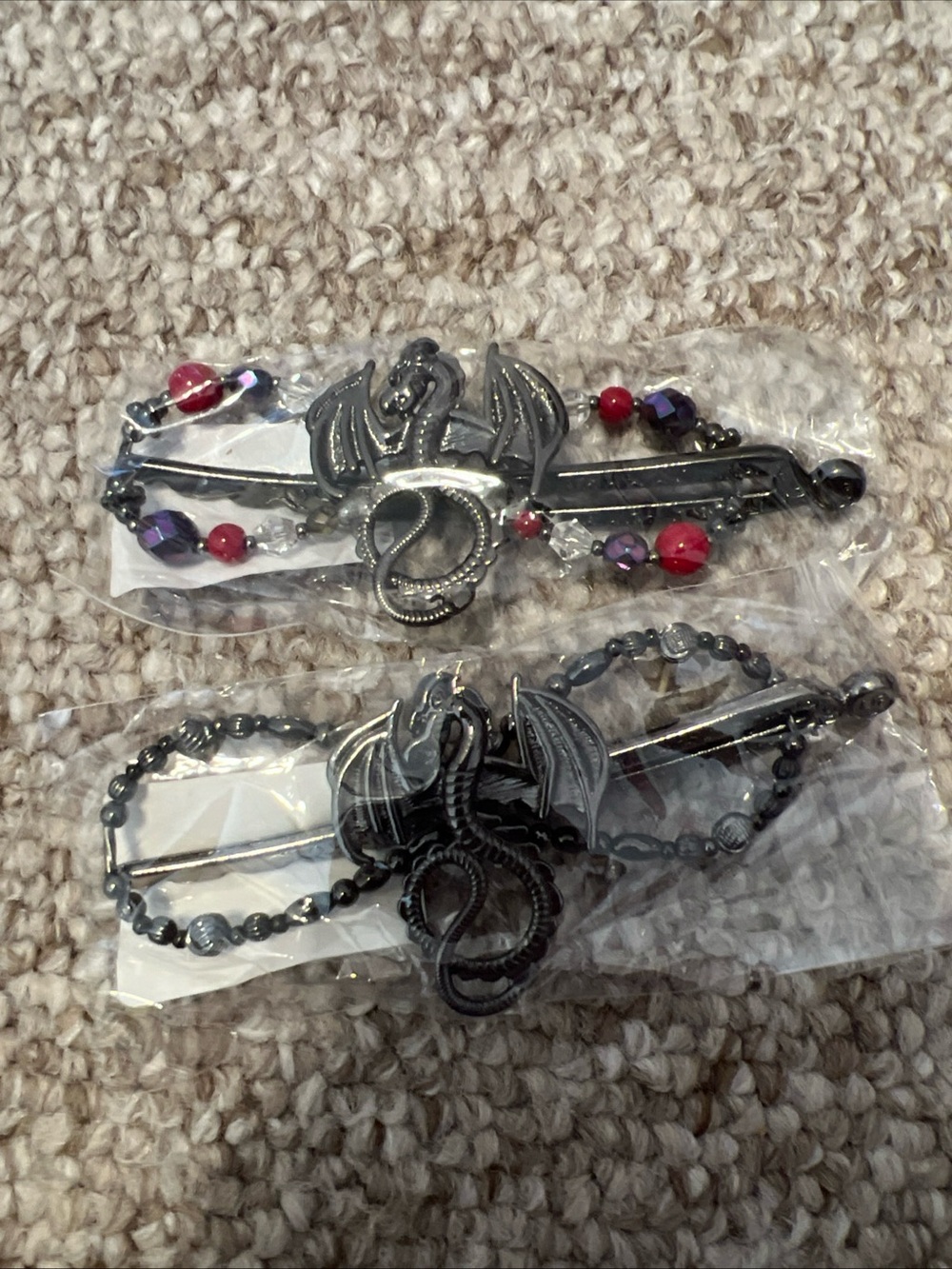 Set Of Two new Lilla Rose Flexi Clips - Large - Dragon